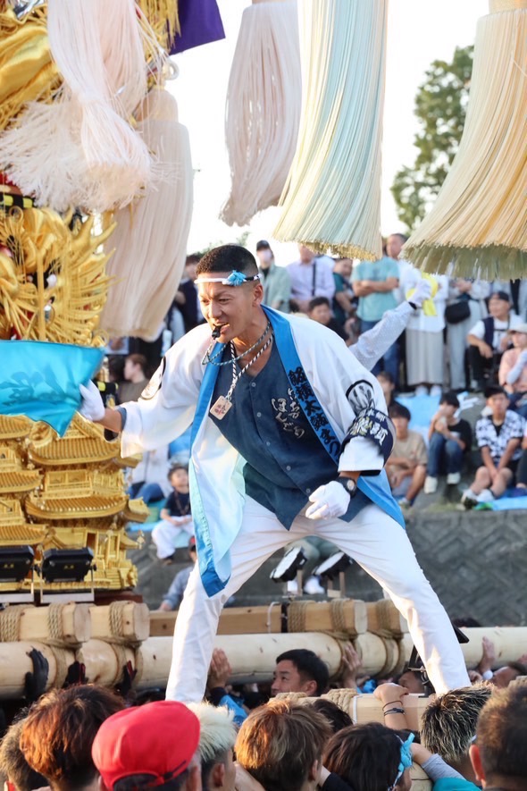 飯岡本郷太鼓台 青年団長 越智康貴さん